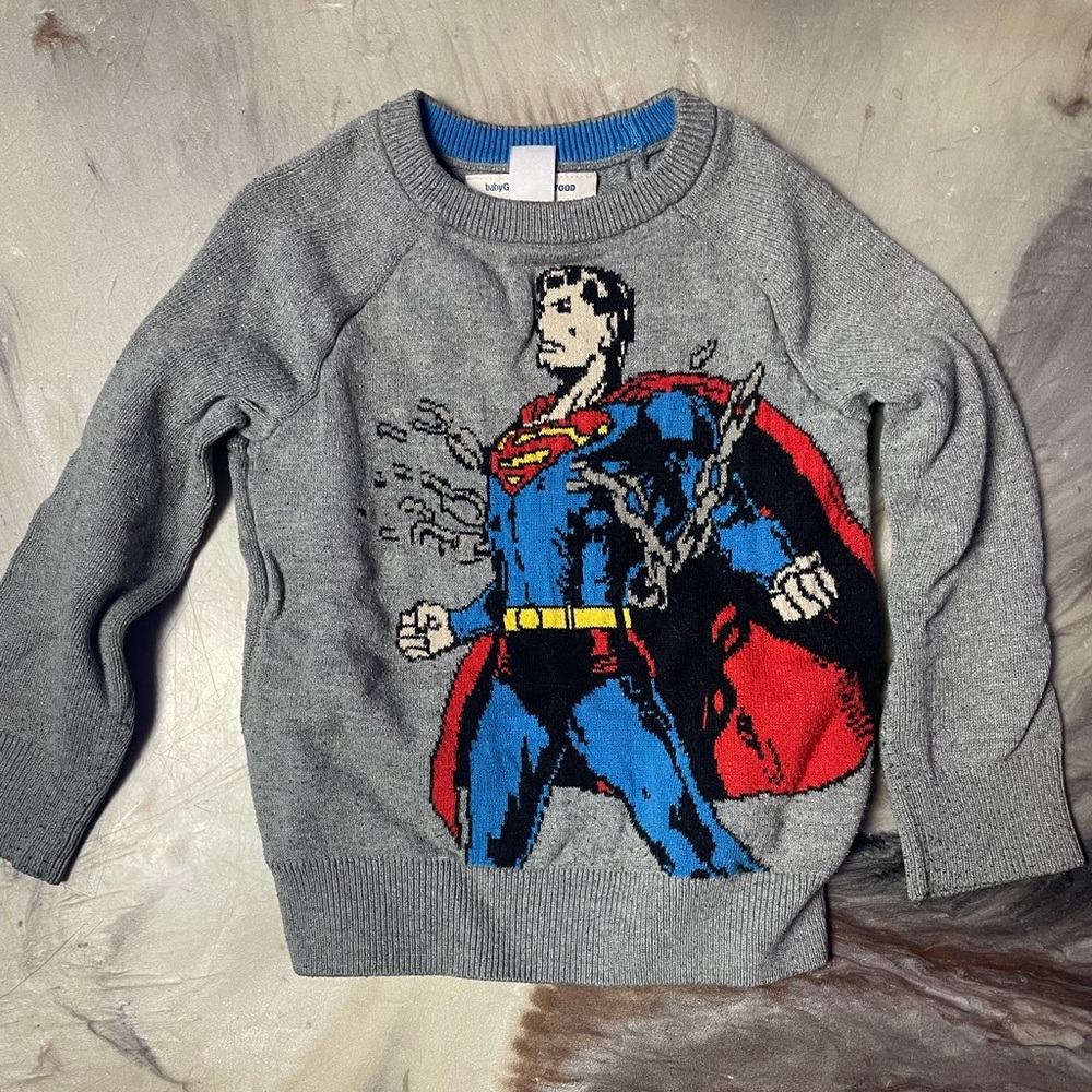 Nostalgic limited Run Baby Gap x Junk Food collab: kids knit sweater size 4t